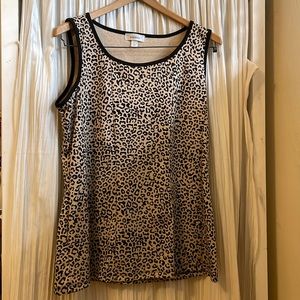 Dressbarn leopard pattern tank top